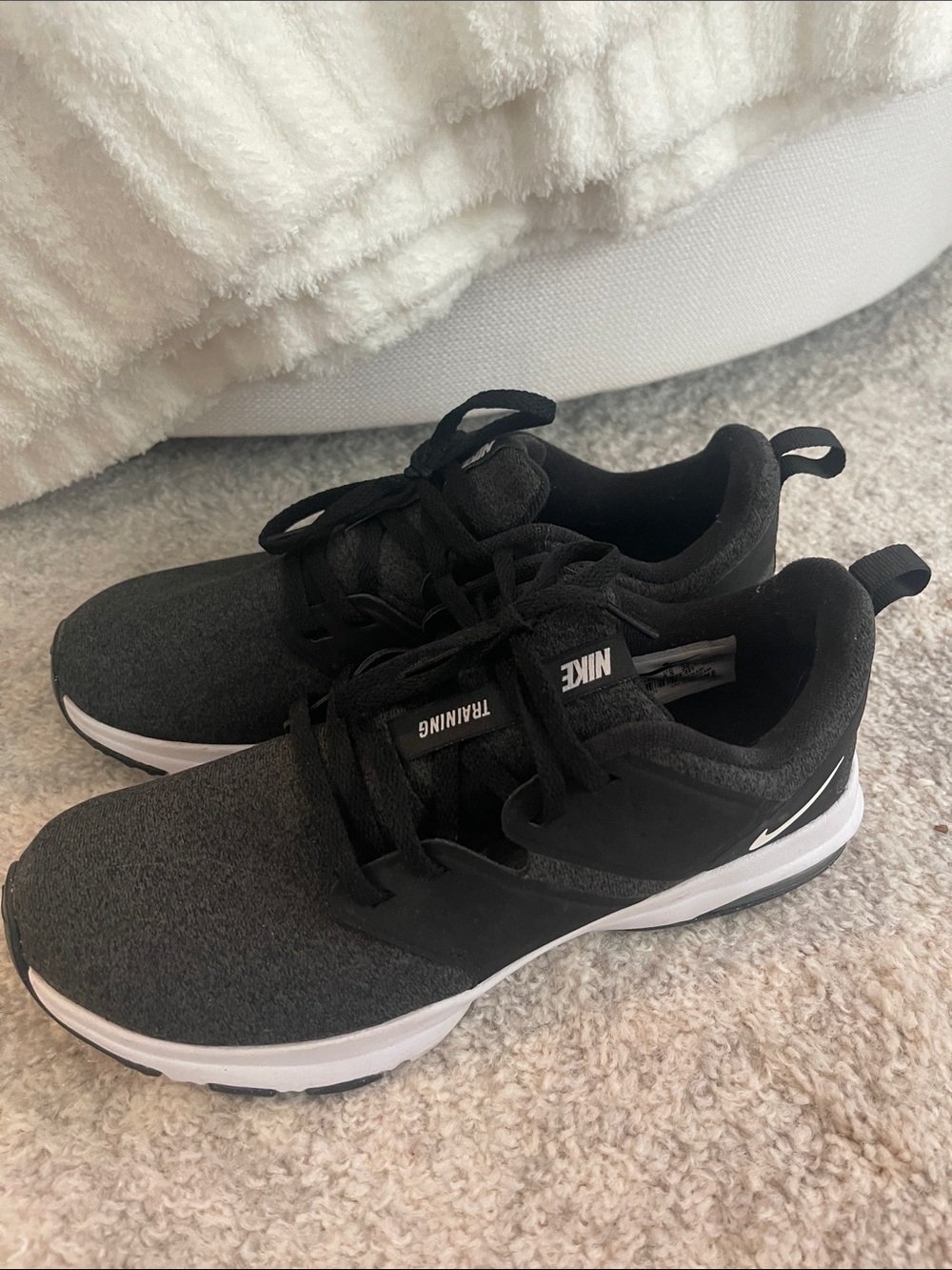 Nike Women’s Black and White Athletic Training Shoes